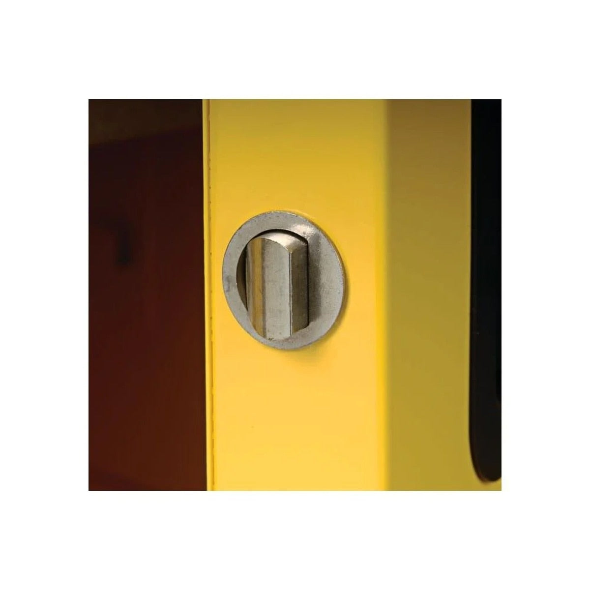 Justrite 891720 Sure-Grip EX 17 Gallon Piggyback Flammable Safety Cabinet Self-Closing Yellow (1 Shelf, 2 Doors) - 5