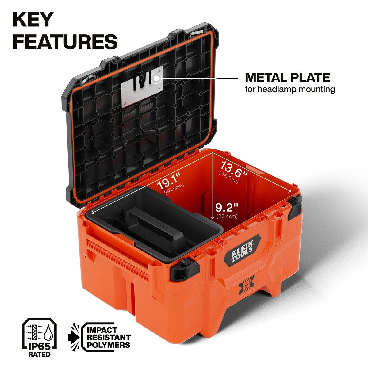 Klein 54200MBX 22 in. MODbox Medium Toolbox with Removable Tool Caddy IP65 Rated (1 Each) - 2