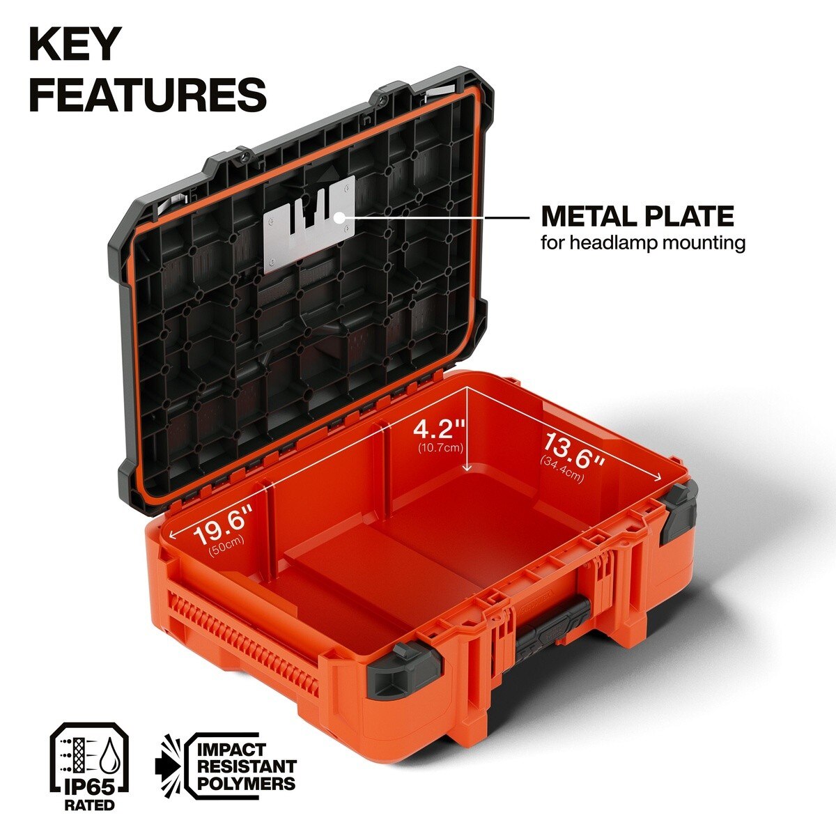 Klein 54300MBX MODbox Small Toolbox 22 in x 16.1 in x 7.5 in Heavy Duty Modular Tool Storage (1 Each) - 2