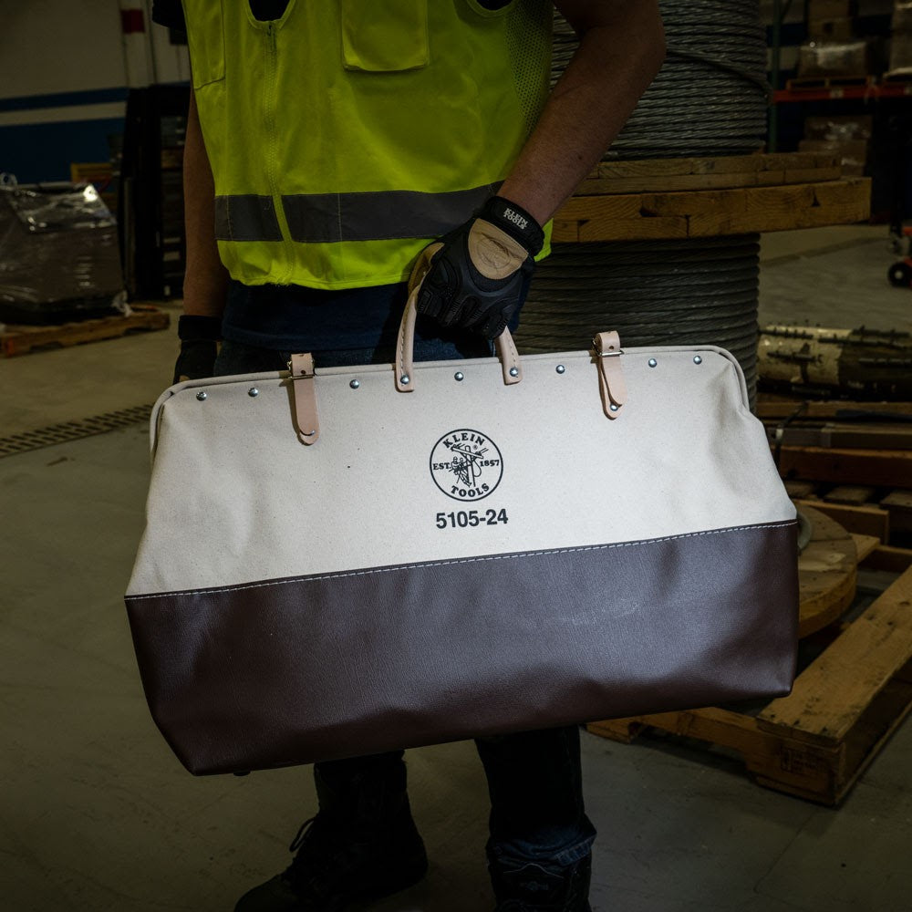 Klein 510524 High-Bottom Canvas Tool Bag, 24" - 8