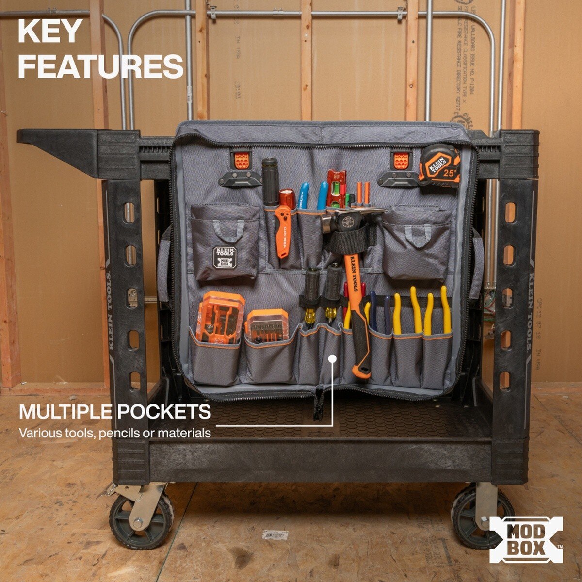 Klein Tools 54813MB MODbox Utility Cart Tool Apron for MODbox Utility Carts - 4