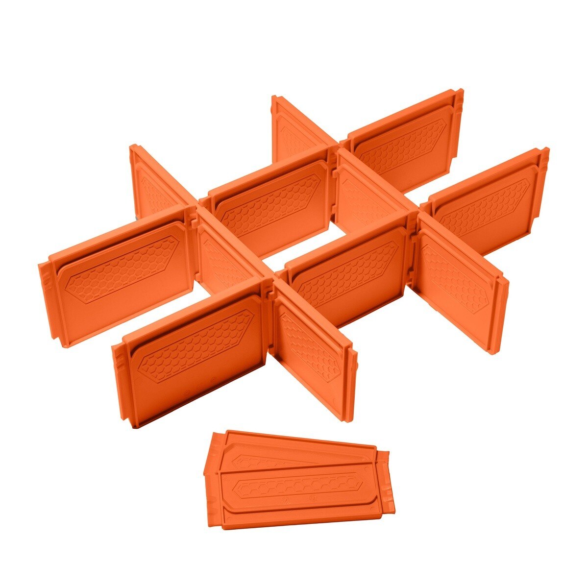 Klein Tools 54923MBR Replacement Dividers for MODbox 54823MB Drawer, Orange Plastic, 12.28 in. L x 4.13 in. W x 2.12 in. H (10 Pack)