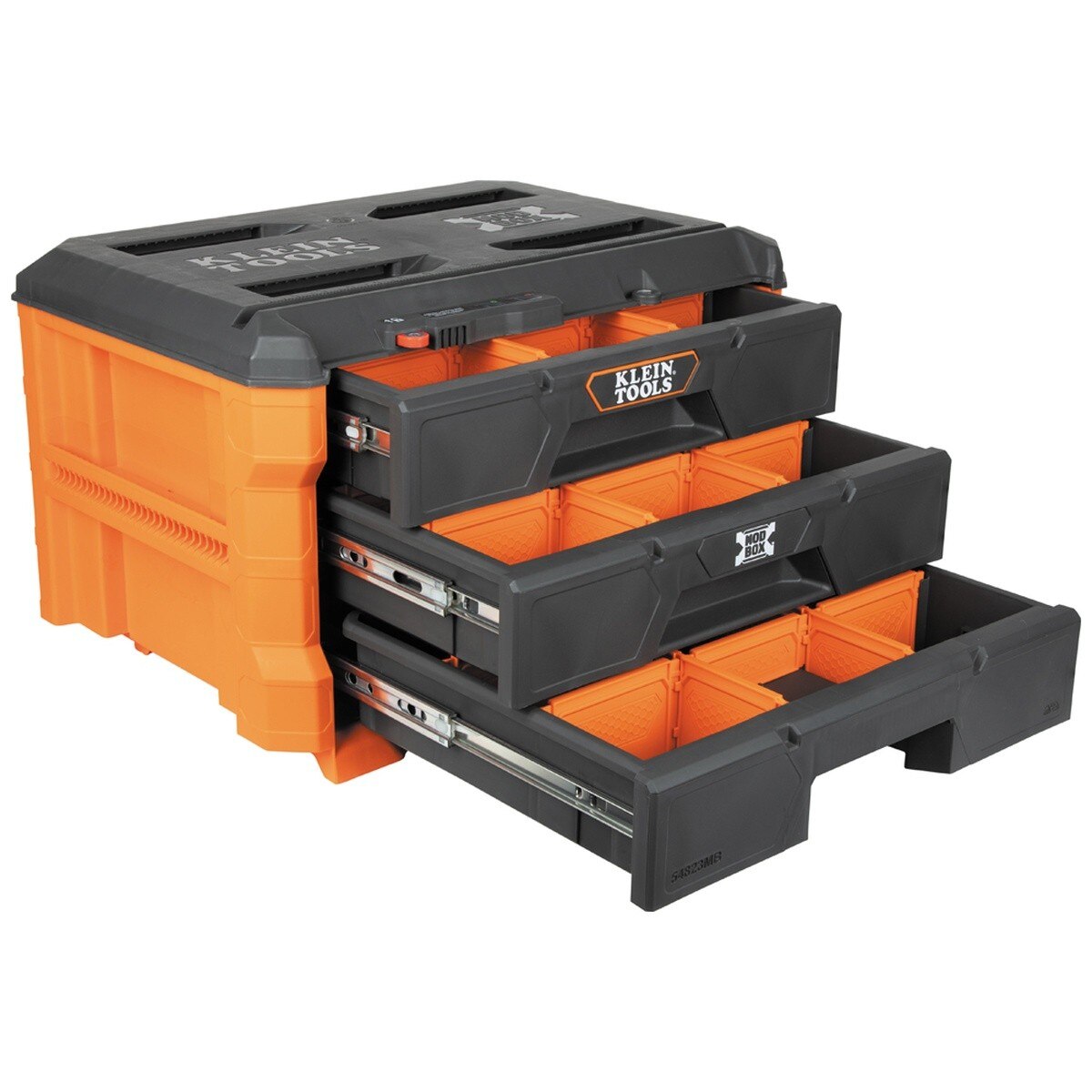 Klein Tools 54923MBR Replacement Dividers for MODbox 54823MB Drawer, Orange Plastic, 12.28 in. L x 4.13 in. W x 2.12 in. H (10 Pack) - 3