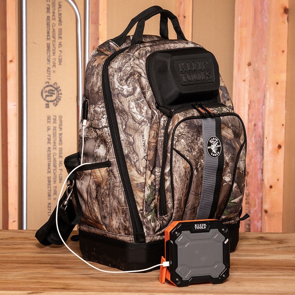 Klein 62800BPCAMO Tradesman Pro XL Tool Bag Backpack, 40 Pockets, Camo - 11