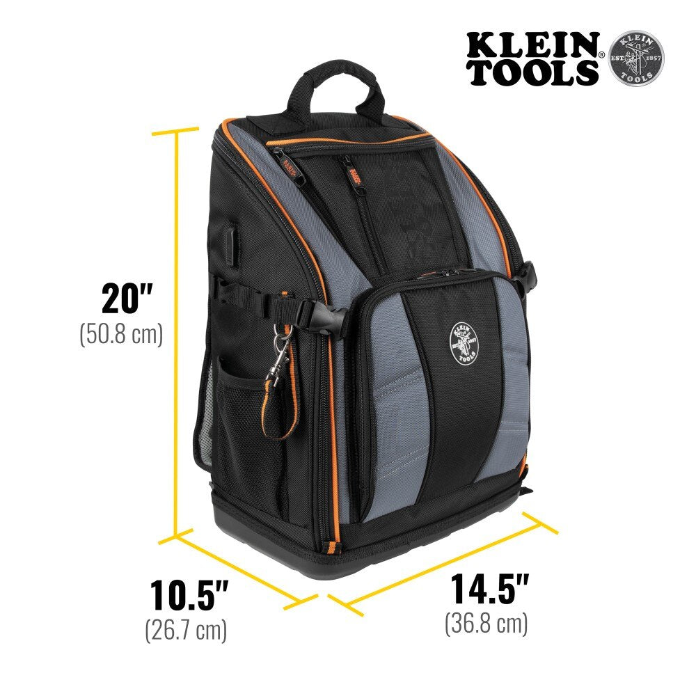 Klein 62482 Tradesman Pro Tool Station Tool Bag Backpack, 27 Pockets - 3