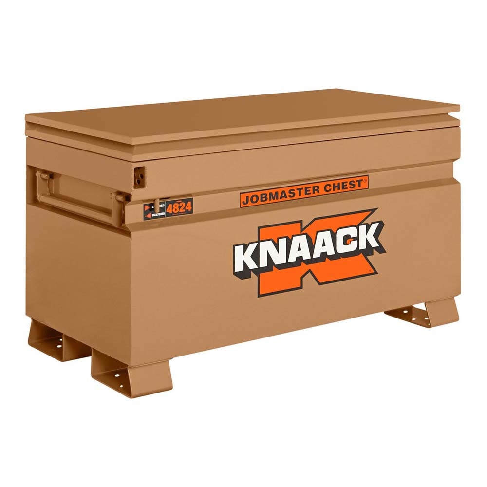 Knaack 4824-KL 48" W x 24" D x 28-1/2" H, 16 cu ft Model 4824 Steel Jobsite Chest Box with Padlock