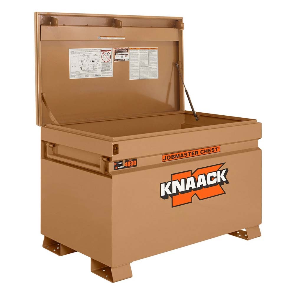 Knaack 4830-KL 48" L x 30" W x 29" H, 25.25 cu ft Model 4830 Steel Jobsite Storage Chest Tool Box with Padlock - 3