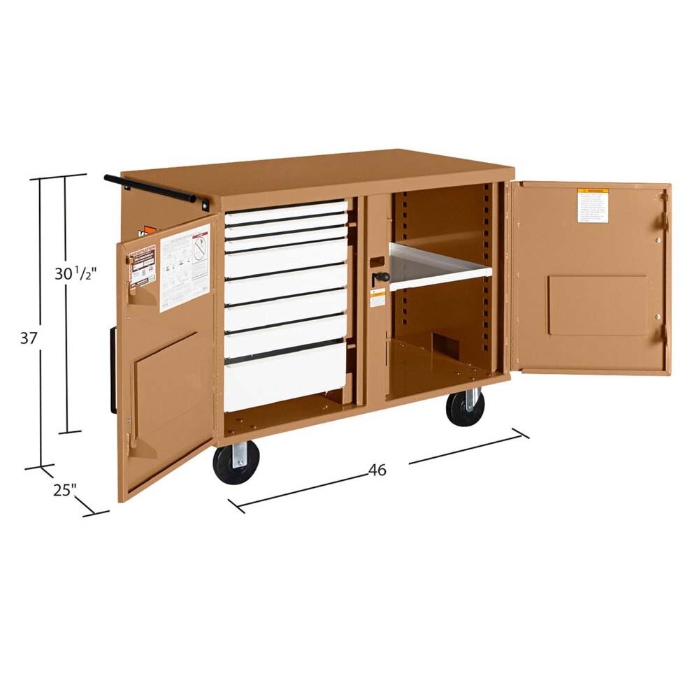 Knaack 49-KL 46.25" W x 25" D x 37.5" H Model 49 Rolling Workbench - 2