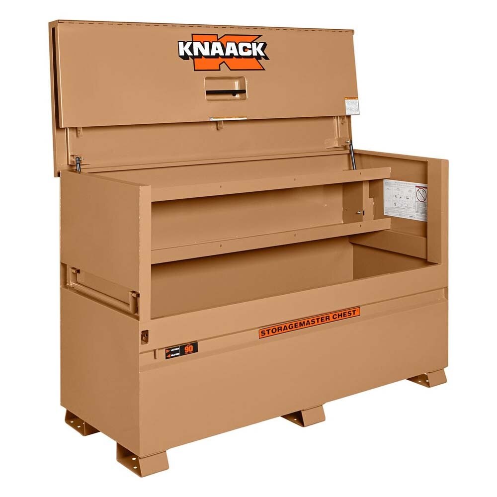Knaack 90-KL 72" x 30" x 49", 57.5 cu ft Model 90 Piano Box Steel Jobsite Storage Chest - 3