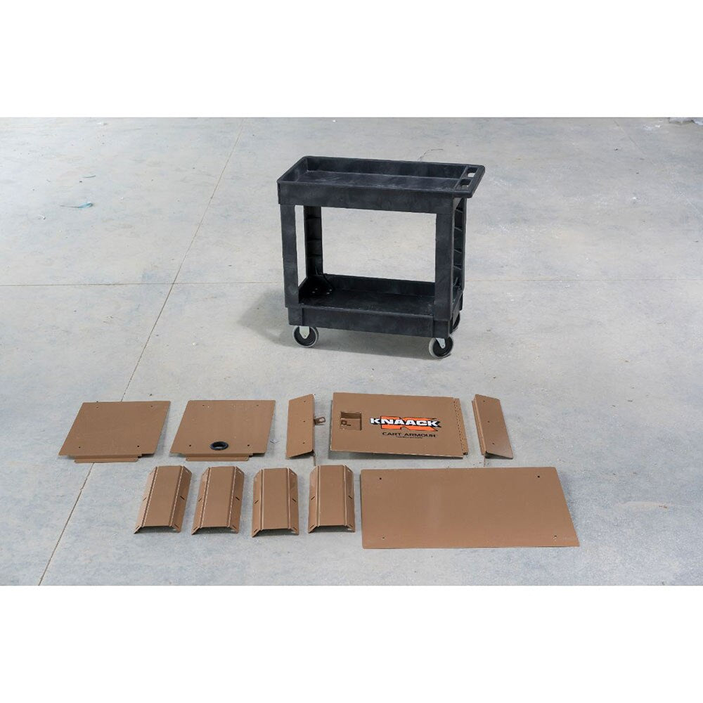 Knaack CA-02 36.25" x 23.75" x 3.5" Cart Armour Mobile Cart Security Paneling for Rubbermaid 9T66-00 and Uline H-2503XX Utility Carts - 2