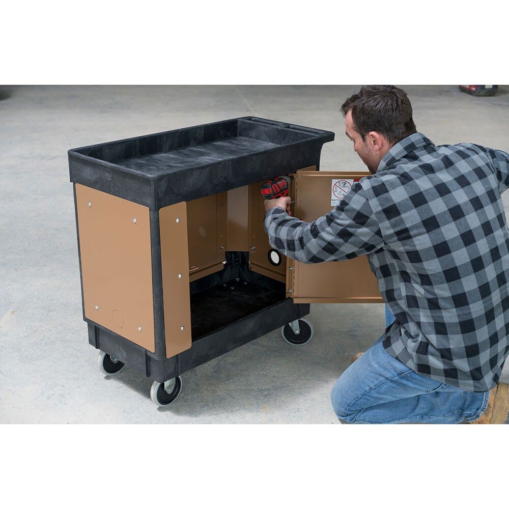 Knaack CA-02 36.25" x 23.75" x 3.5" Cart Armour Mobile Cart Security Paneling for Rubbermaid 9T66-00 and Uline H-2503XX Utility Carts - 4