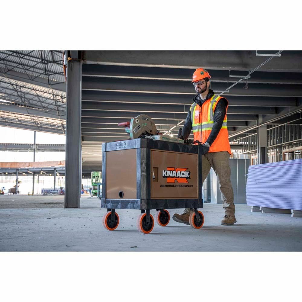 Knaack KAT-01 45.5" x 27" x 37" Armoured Transport Steel Plate Armored Utility Cart 750 lb Load Capacity - 24