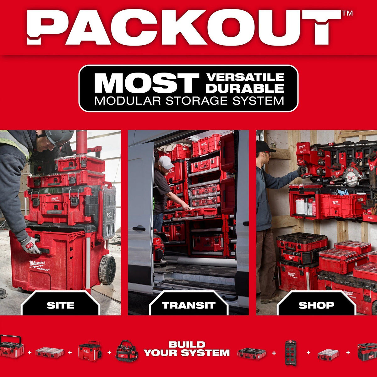 Milwaukee 48-22-8611 PACKOUT Tool Box Magnetic Bin Attachment with Clear Lid - 8