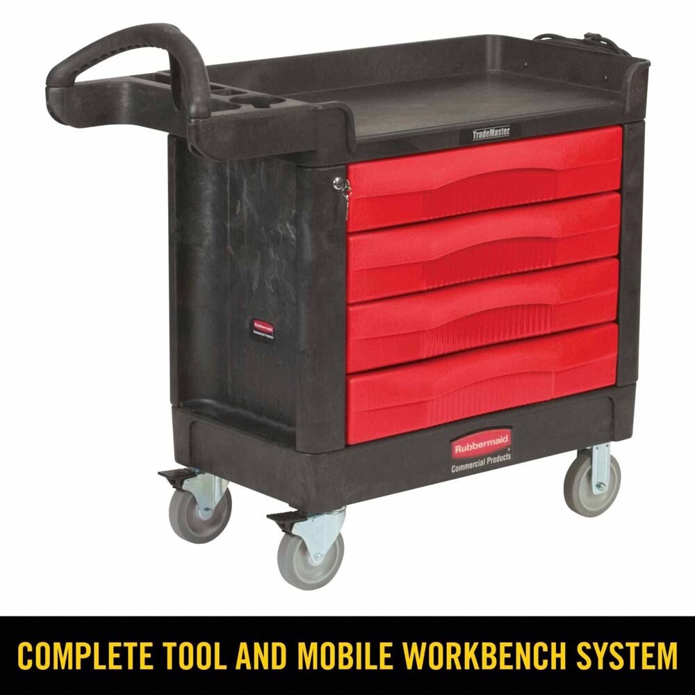 Rubbermaid FG451388BLA TradeMaster Cart with 4 Drawers - 2