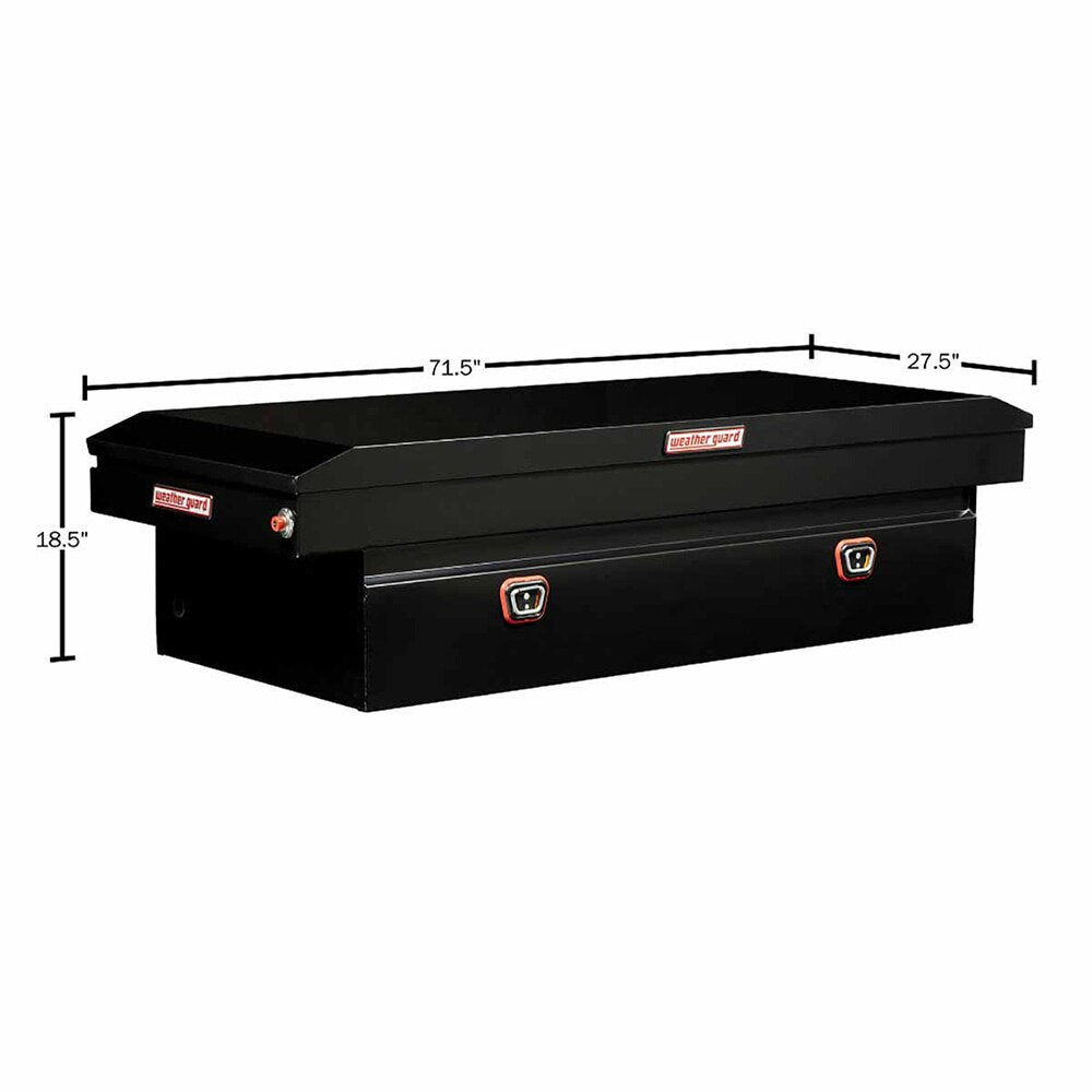 Weather Guard 116-5-03 Model 116-5-03 Saddle Box, Steel, Full Extra Wide, Gloss Black, 14.5 Cu. Ft. - 14