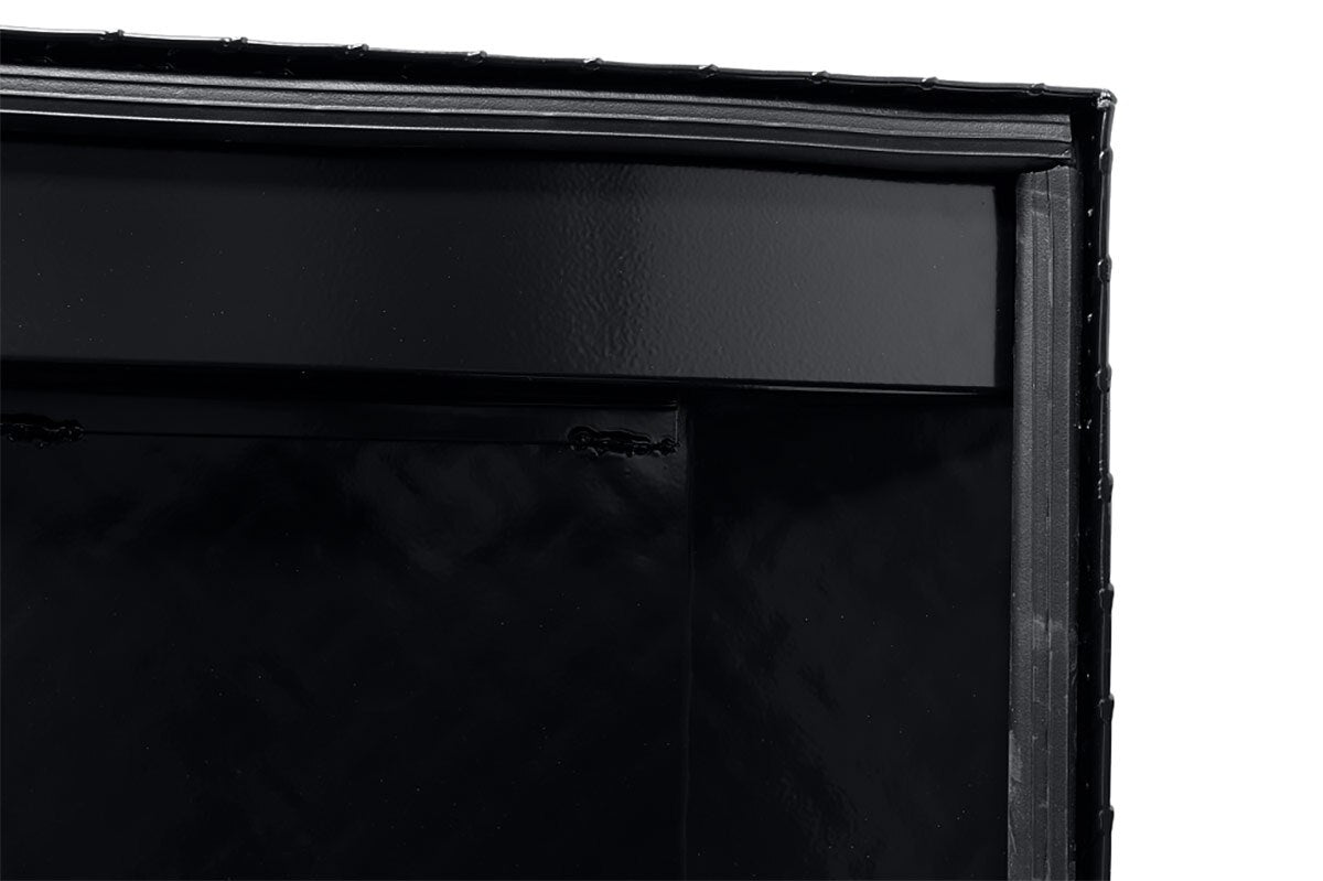 Weather Guard 123-5-03 Model 123-5-03 Saddle Box, Aluminum, Full Deep, Gloss Black, 14.2 Cu. Ft. - 14
