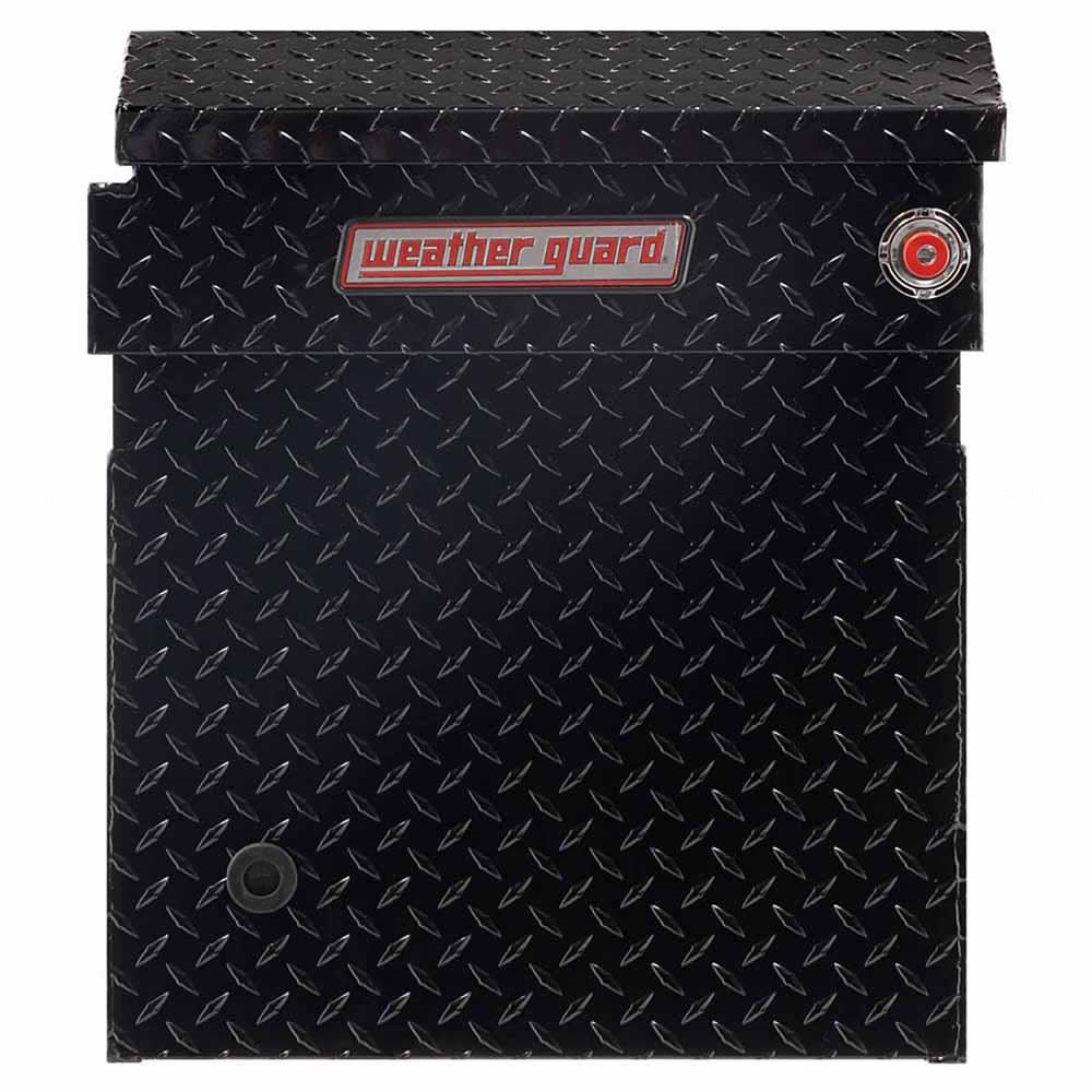 Weather Guard 123-5-03 Model 123-5-03 Saddle Box, Aluminum, Full Deep, Gloss Black, 14.2 Cu. Ft. - 4