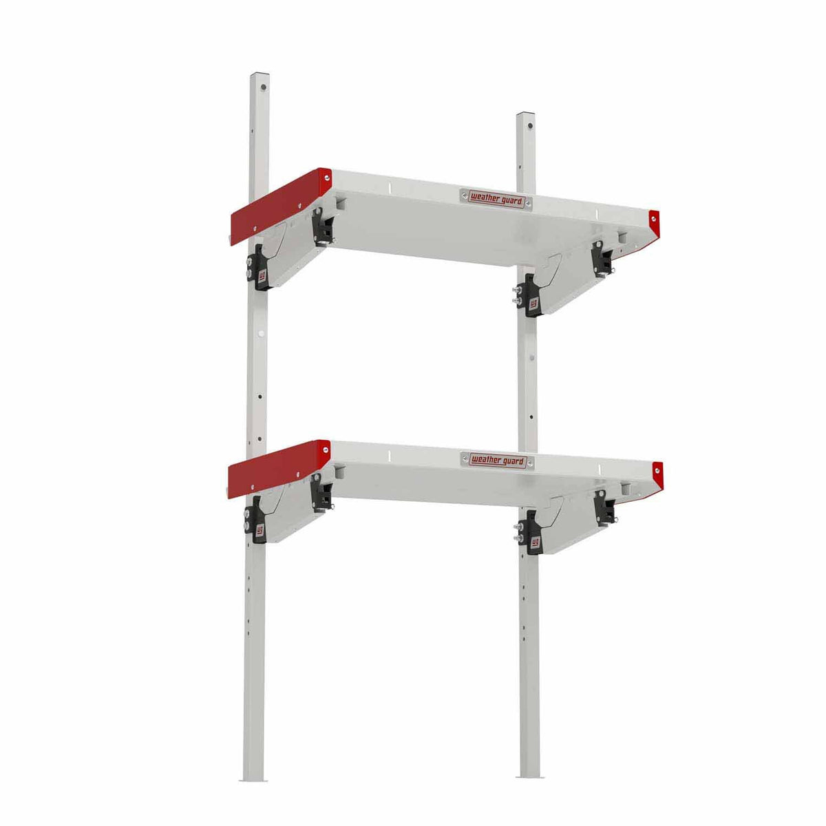 Weather Guard 9536-3-01 Folding Van Shelving Unit with 2 Shelves for Flexible Van Storage - 4