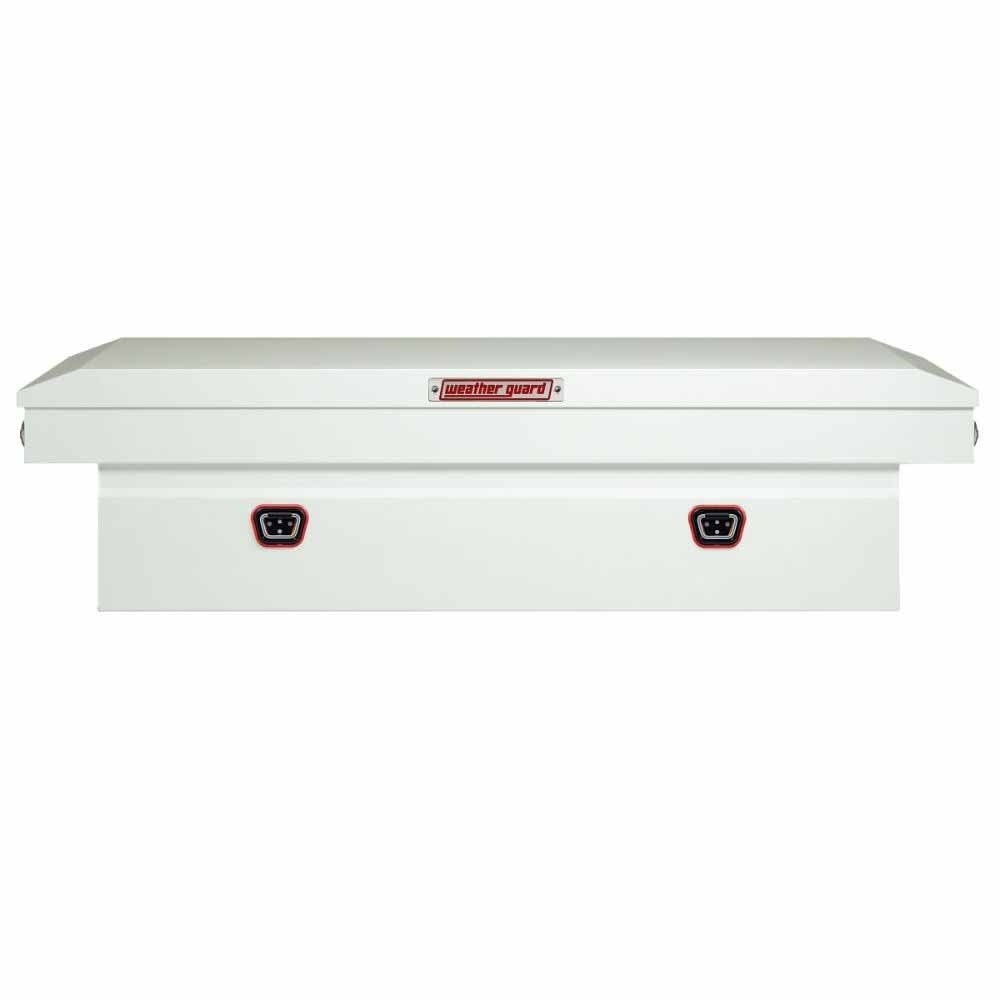 Weatherguard 116-3-04 Saddle Box, Steel, Full Extra Wide, White, 15.5 cu ft - 4