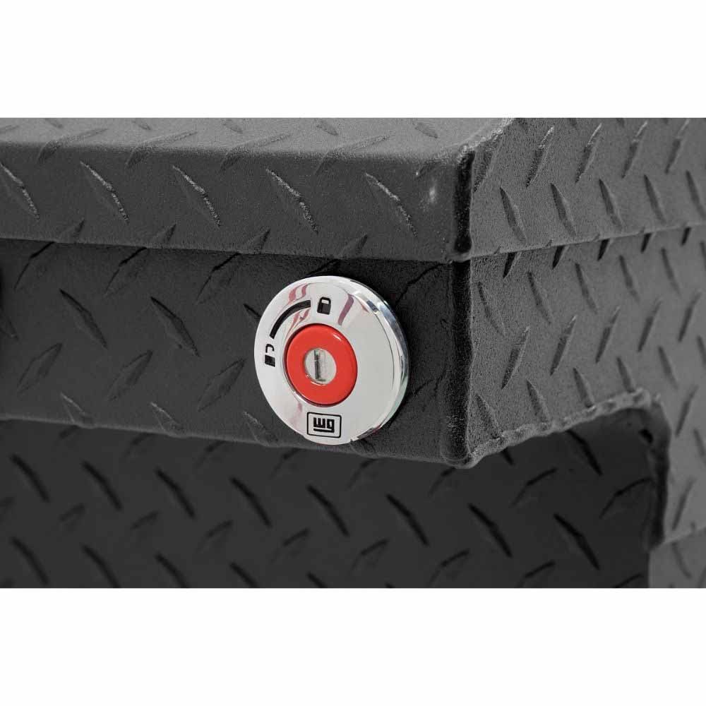 Weatherguard 121-52-04 Saddle Box, Aluminum, Full Low Profile, Textured Matte Black, 11.0 cu ft - 11