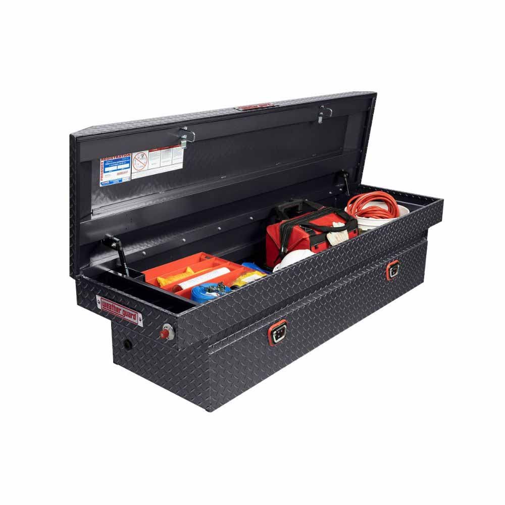 Weatherguard 127-6-04 Saddle Box, Aluminum, Full Standard, Gunmetal Gray, 11.0 cu ft - 9