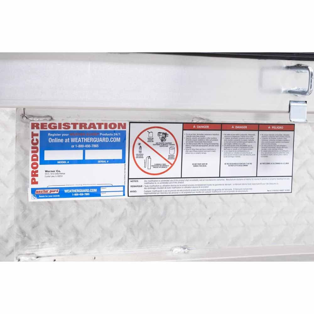 Weatherguard 131-0-04 Saddle Box, Aluminum, Compact Low Profile, Clear, 8.0 cu ft - 13
