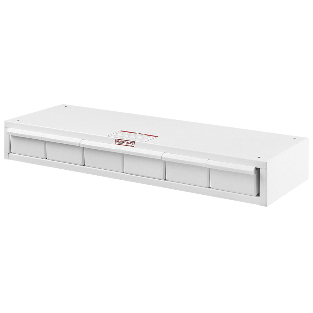 Weather Guard 8913-3 White 3-Drawer Unit, 5.5" x 32.5" x 11.75" - 3