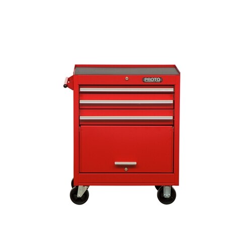 Proto J442735-3BK 27W X18D X 35H Black 3-Drawer Roller Cabinet