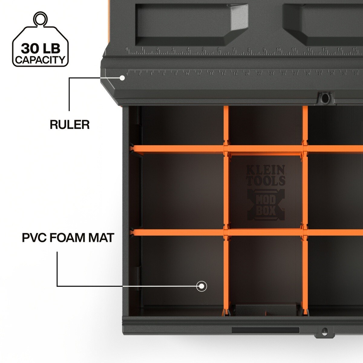 Klein Tools 54844MB MODbox Compact Single Drawer Full Width Tool Storage Drawer Box - 4