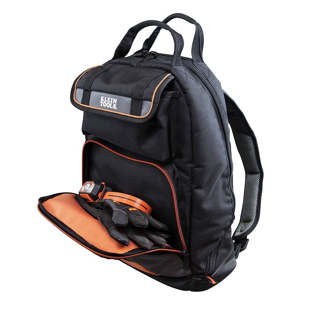 Klein Tools 55475 Tradesman Pro Tool Bag Backpack, 35 Pockets, Black, 17.5" - 3