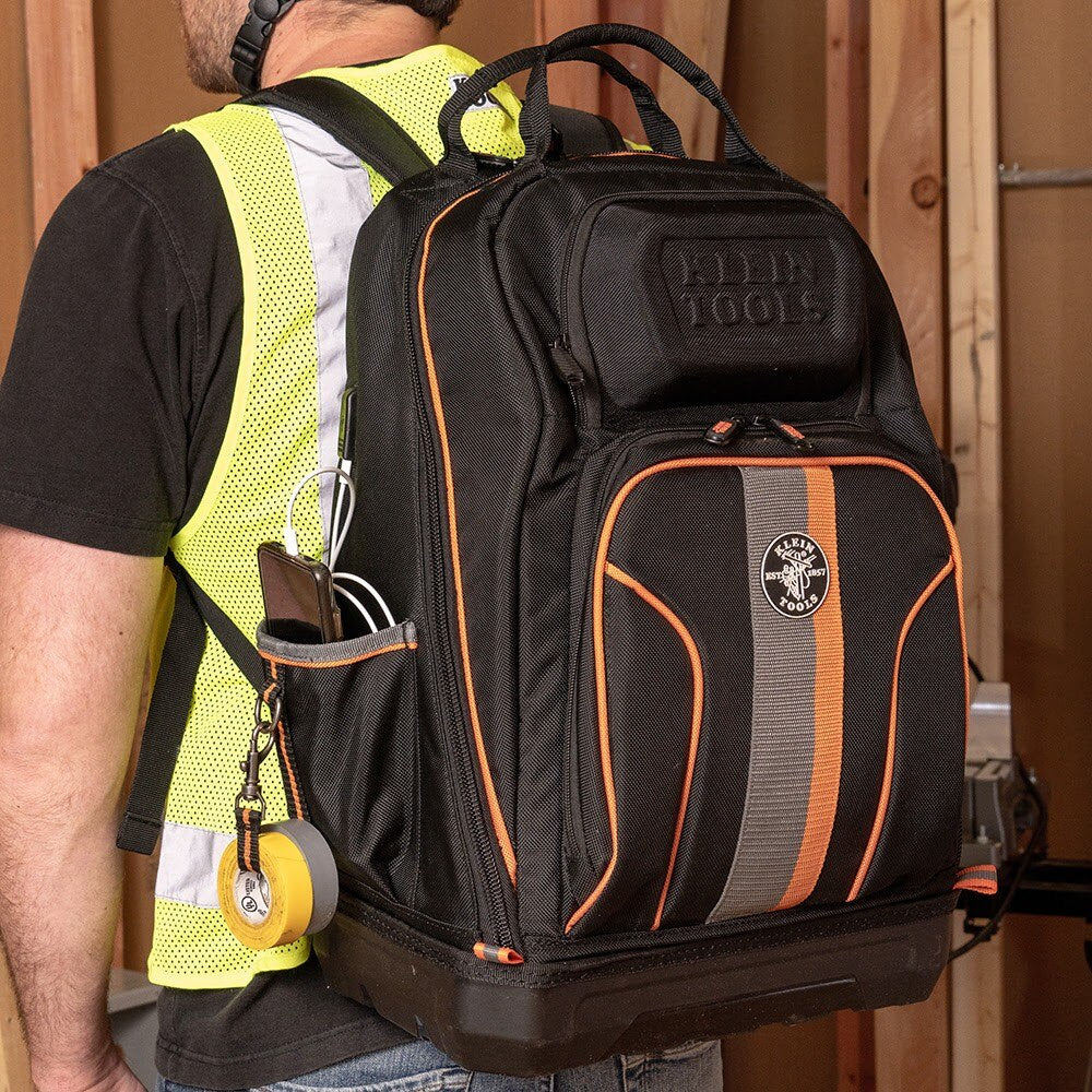 Klein 62800BP Tradesman Pro XL Tool Bag Backpack, 40 Pockets - 11