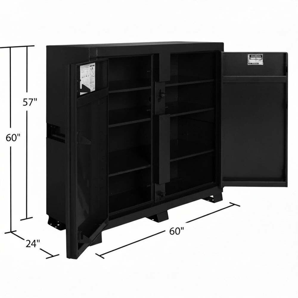 Knaack 109-KL-50NR 47.5 cu ft Model 109 Jobmaster Jobsite Cabinet Locking Tool Storage with Padlock - Black - 2