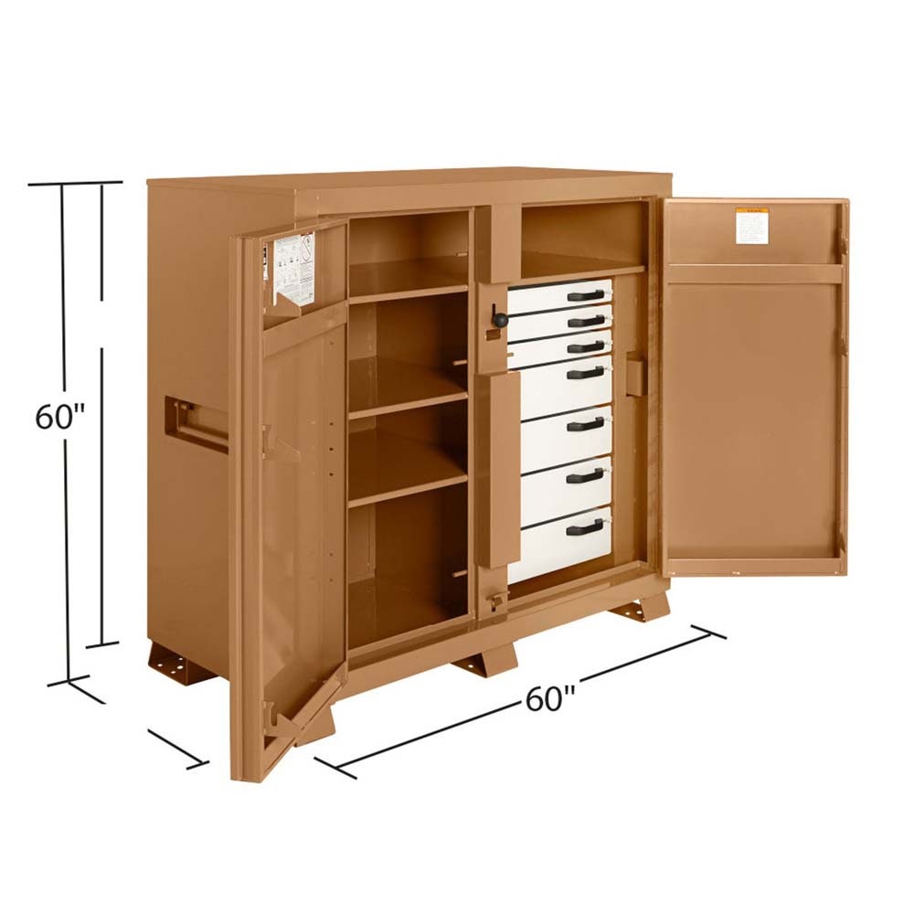 Knaack 112-KL  60" W x 30" D x 60" H, 54.9 cu ft Model 112 Steel Jobsite Storage Cabinet with Padlock - 2