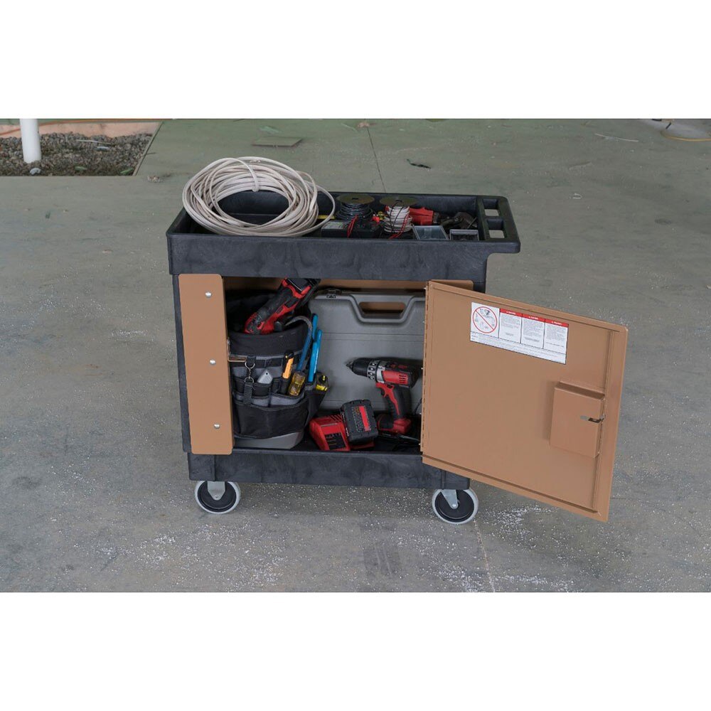 Knaack CA-02  36.25" x 23.75" x 3.5" Cart Armour Mobile Cart Security Paneling for Rubbermaid 9T66-00 and Uline H-2503XX Utility Carts - 5