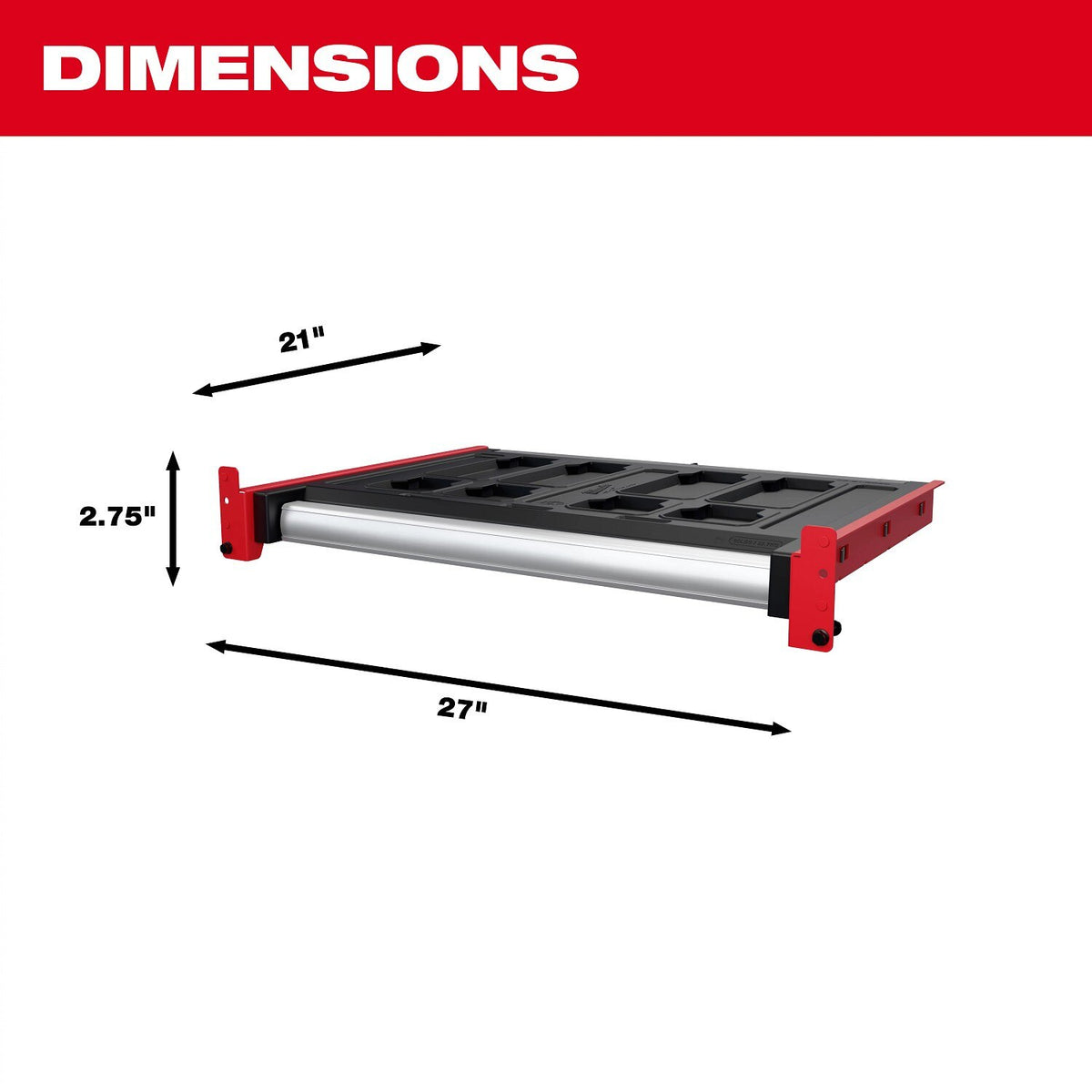 Milwaukee 48-21-8040 PACKOUT Rack Drawer for Modular Storage System - 5