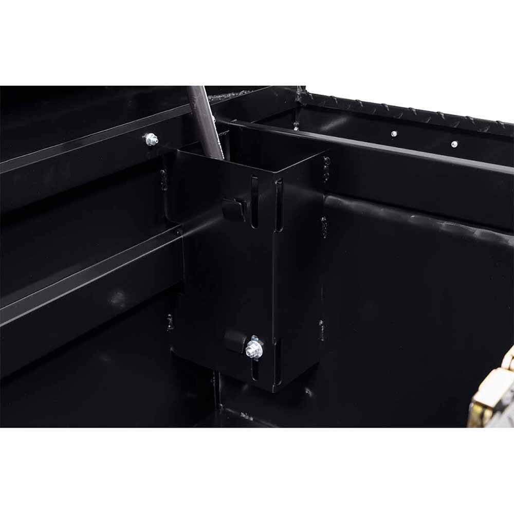 Weather Guard 123-5-03 Model 123-5-03 Saddle Box, Aluminum, Full Deep, Gloss Black, 14.2 Cu. Ft. - 7