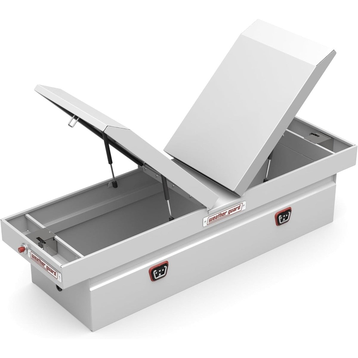 WEATHER GUARD 125-3-04 Gull Wing Steel Crossover Truck Tool Box, Full Size, 11.3 cu ft (White) - 4