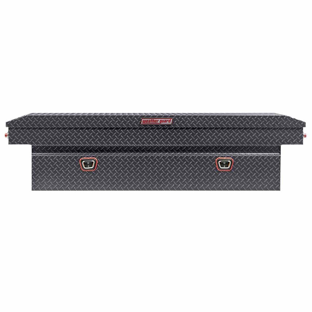 Weather Guard 127-6-03 Model 127-6-03 Saddle Box, Aluminum, Full Standard, Gunmetal Gray, 10.5 Cu. Ft. - 2