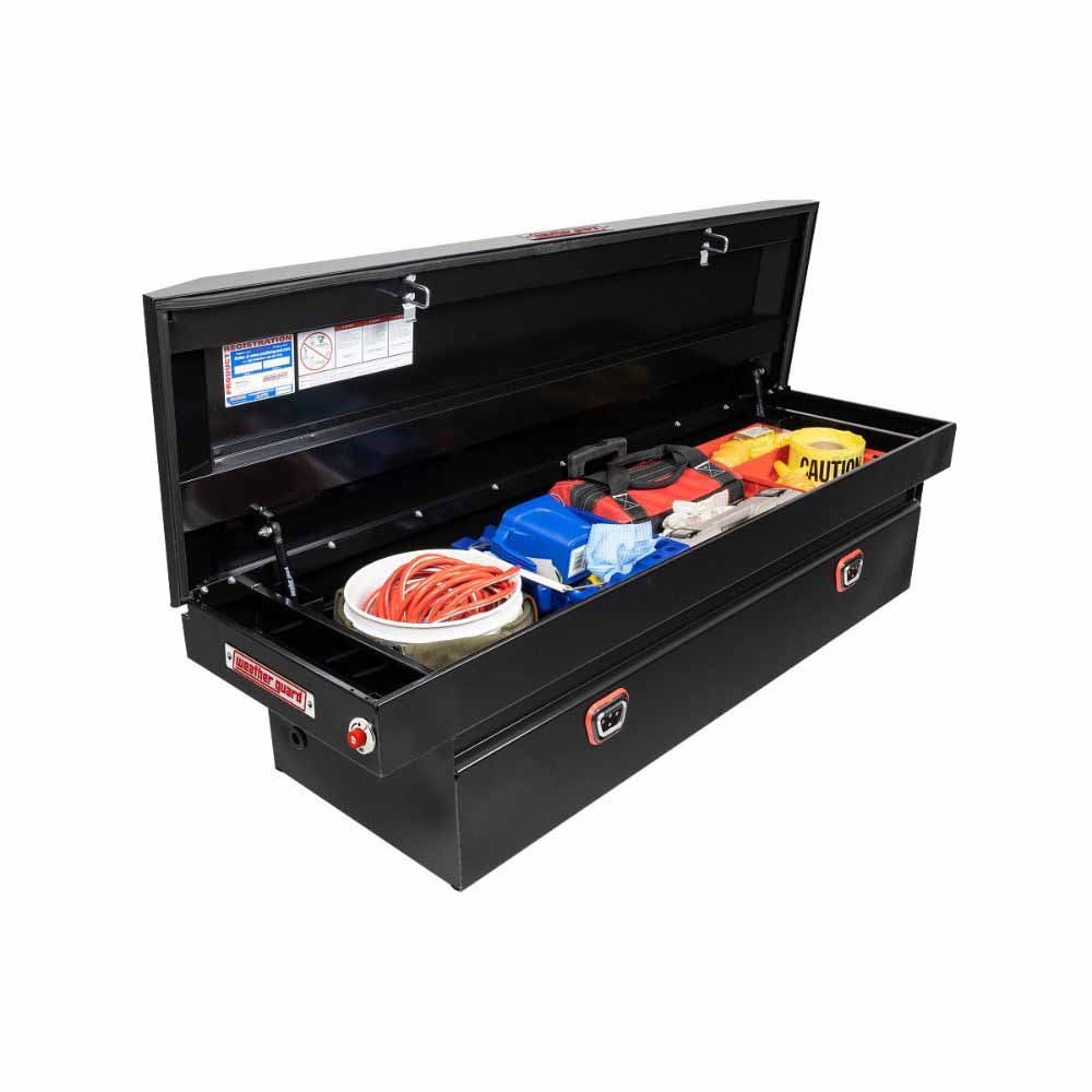 Weatherguard 126-5-04 Saddle Box, Steel, Full Standard, Gloss Black, 11.0 cu ft - 5