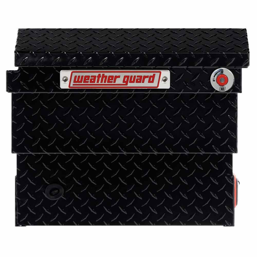 Weatherguard 131-5-04 Saddle Box, Aluminum, Compact Low Profile, Gloss Black,  8.0  cu ft - 2