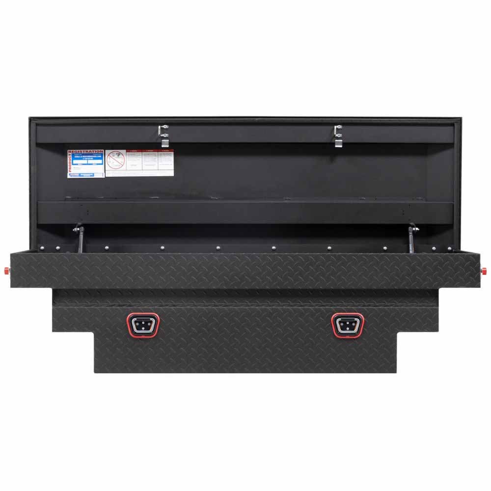 Weatherguard 137-52-04 Saddle Box, Aluminum, Compact Deep, Textured Matte Black, 9.0 cu ft - 2