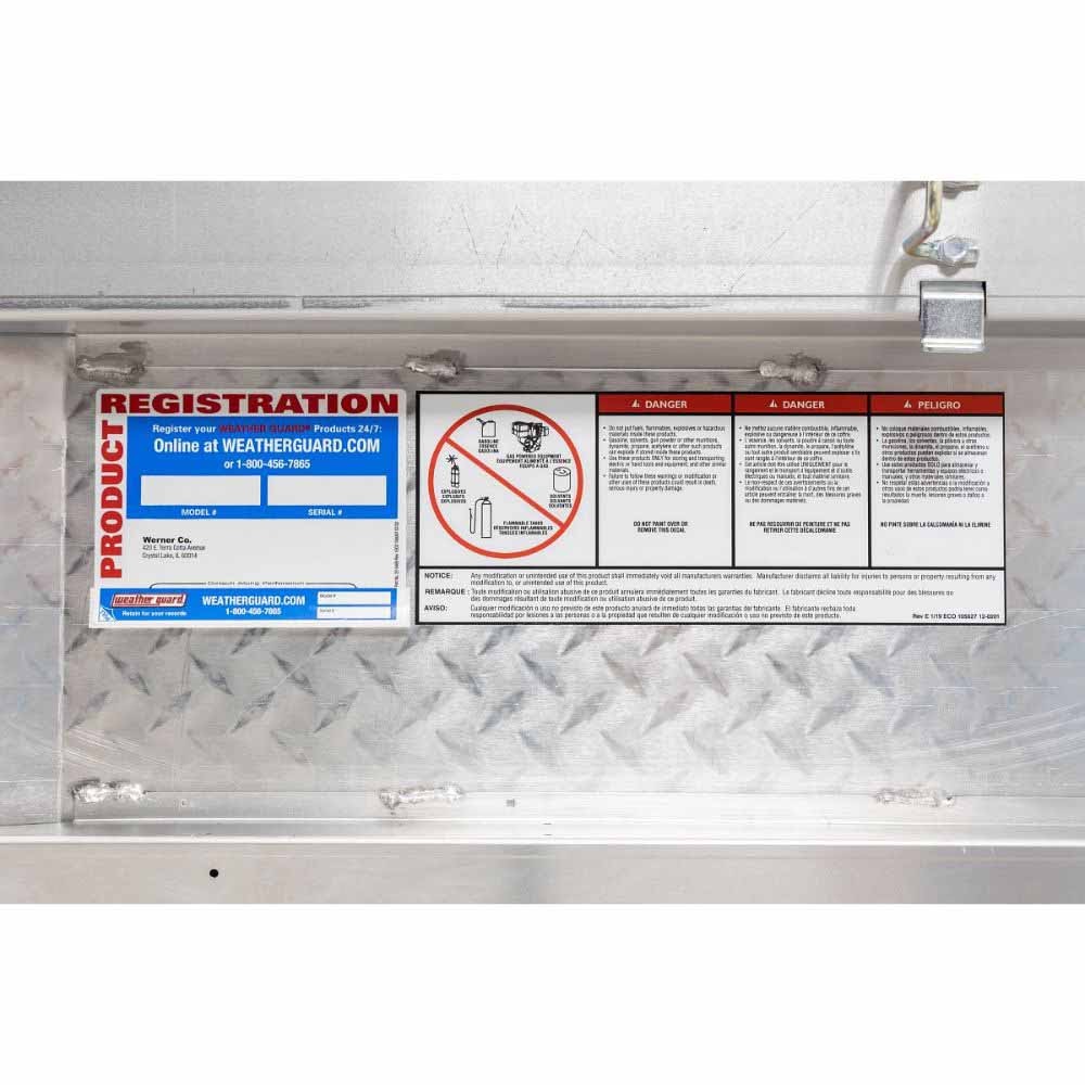 Weatherguard 154-0-04 Saddle Box, Aluminum, Compact, Clear, 7.0 cu ft - 11