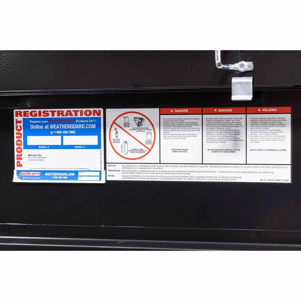 Weatherguard 156-5-04 Saddle Box, Steel, Compact, Gloss Black, 7.0 cu ft - 6