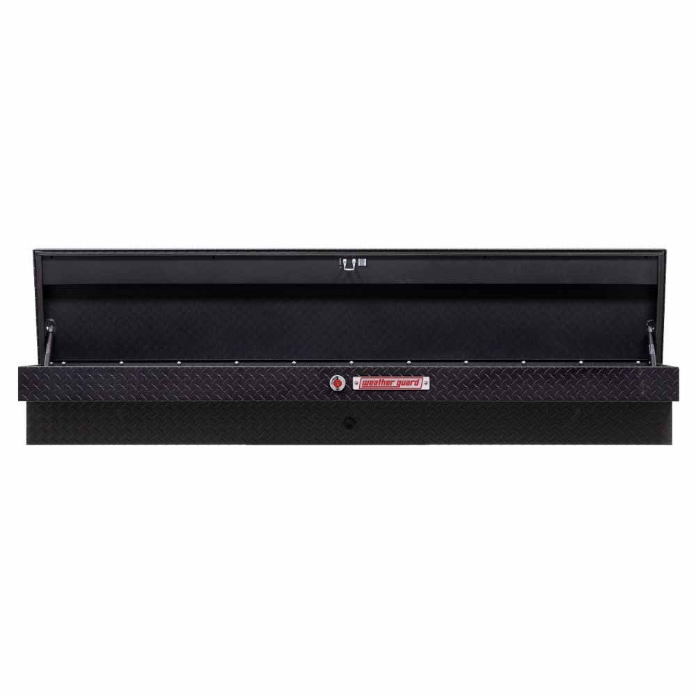 Weatherguard 164-52-04 87" Lo-Side Box, Aluminum, Textured Matte Black, 7.0 cu ft - 2