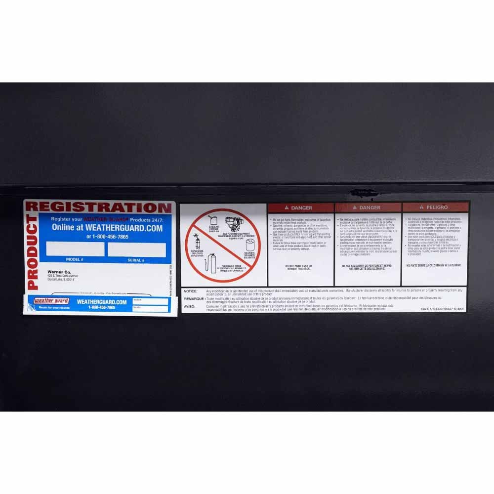 Weatherguard 178-6-04 56" Low Profile Lo-Side Box, Aluminum, Gunmetal Gray, 4.0 cu ft - 9
